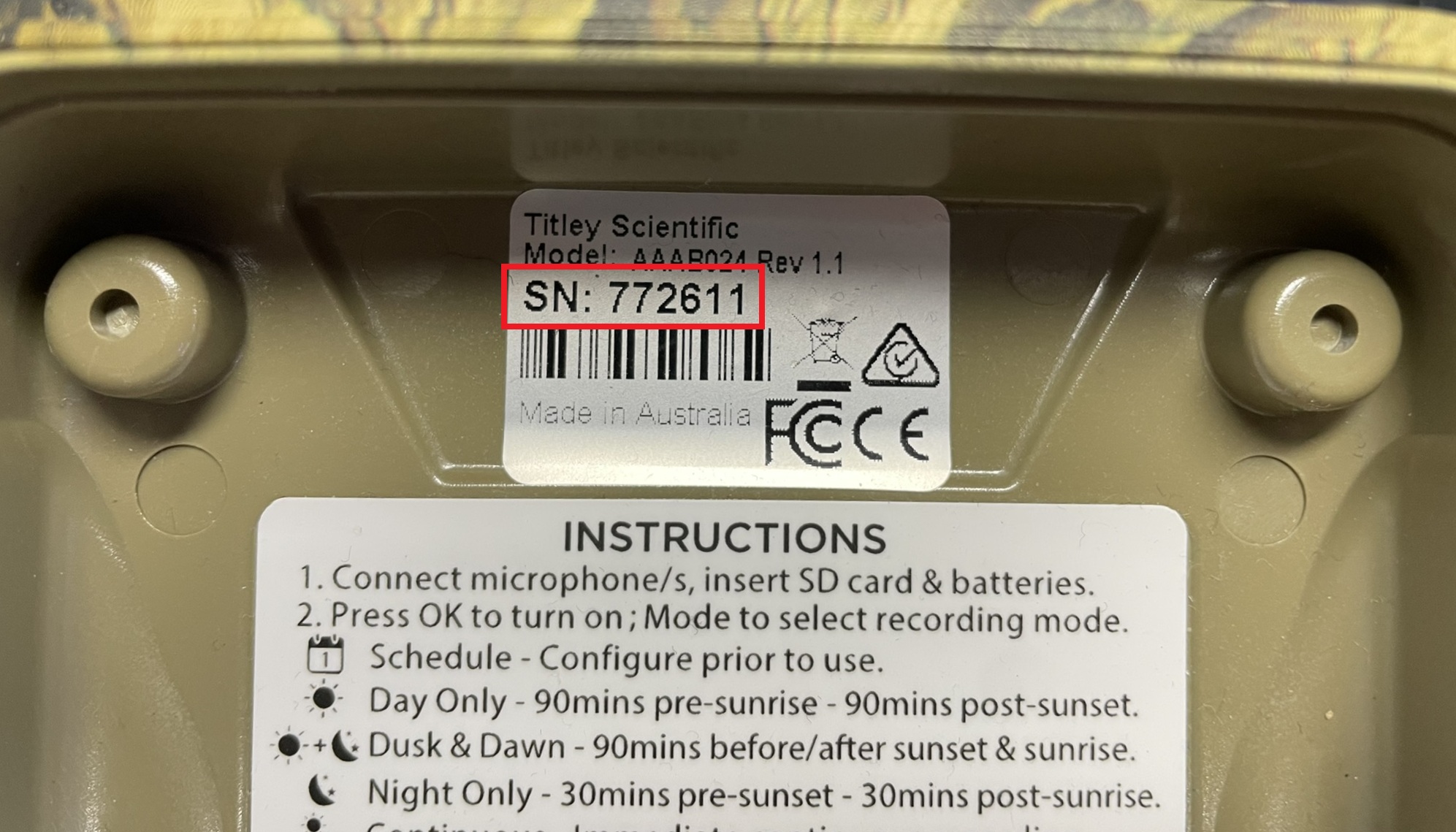 Ranger and Chorus serial number location