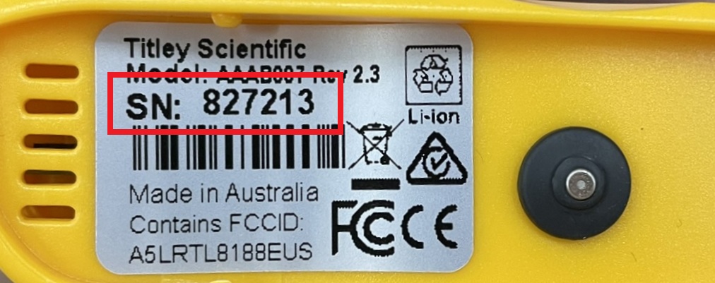 Walkabout serial number location